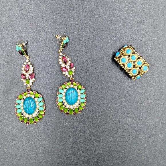 Vintage Gold & Pearl Jewelry Set with Banana Republic Earrings – 8 Pieces - Picture 6 of 7